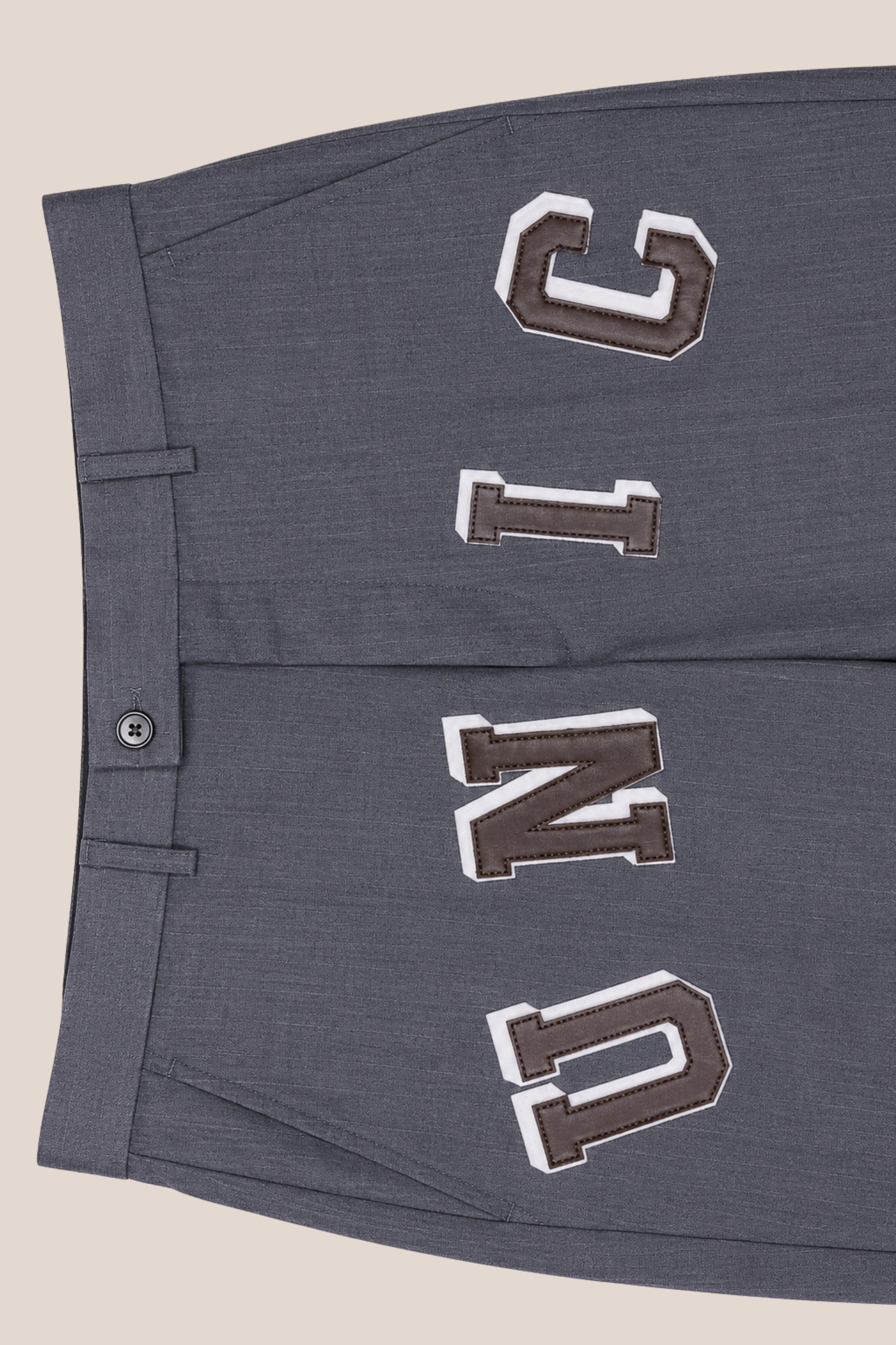 Bermuda signature UNIC gris - détails 