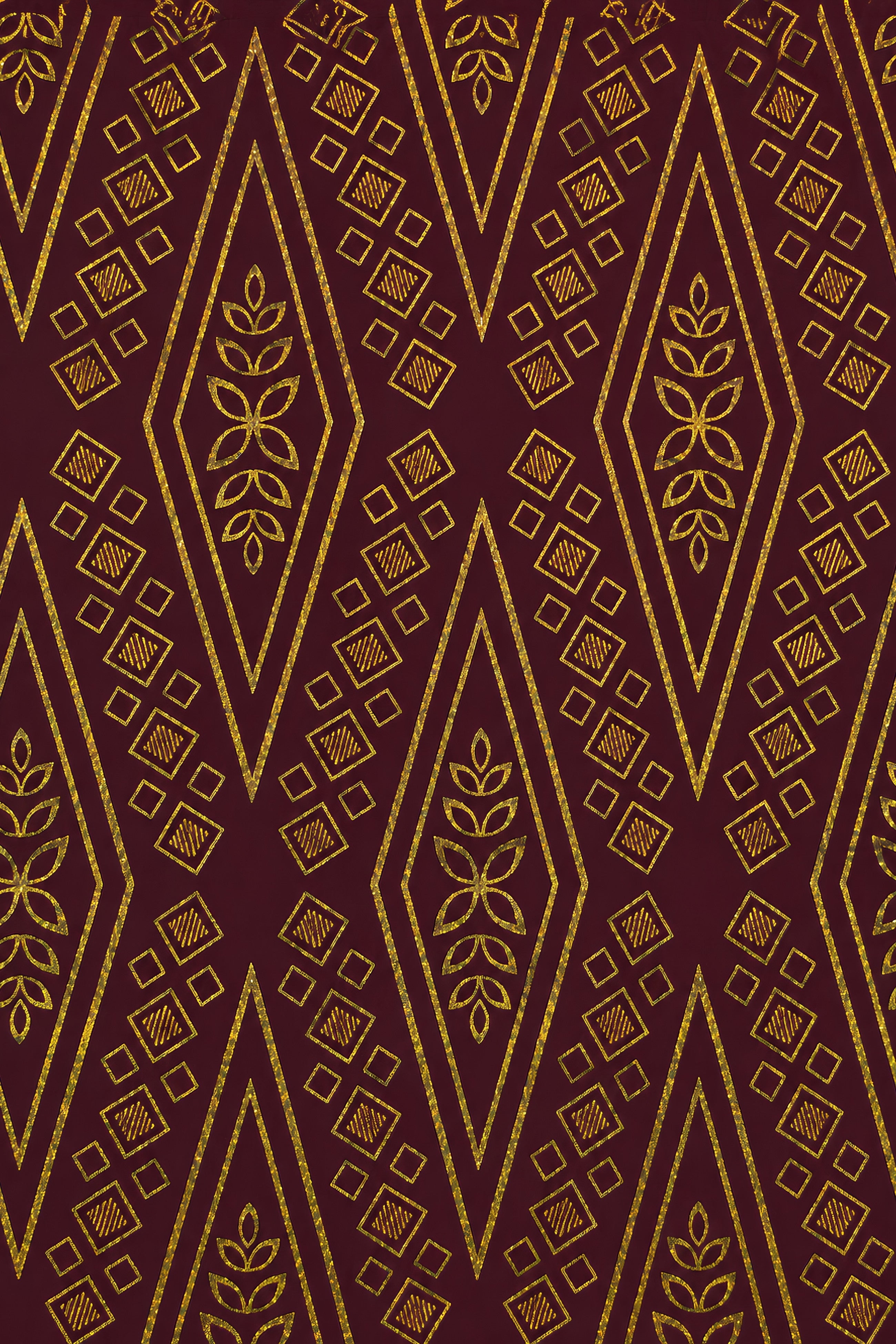 Chemise manches courtes bicolore bordeaux et or - détail tissu