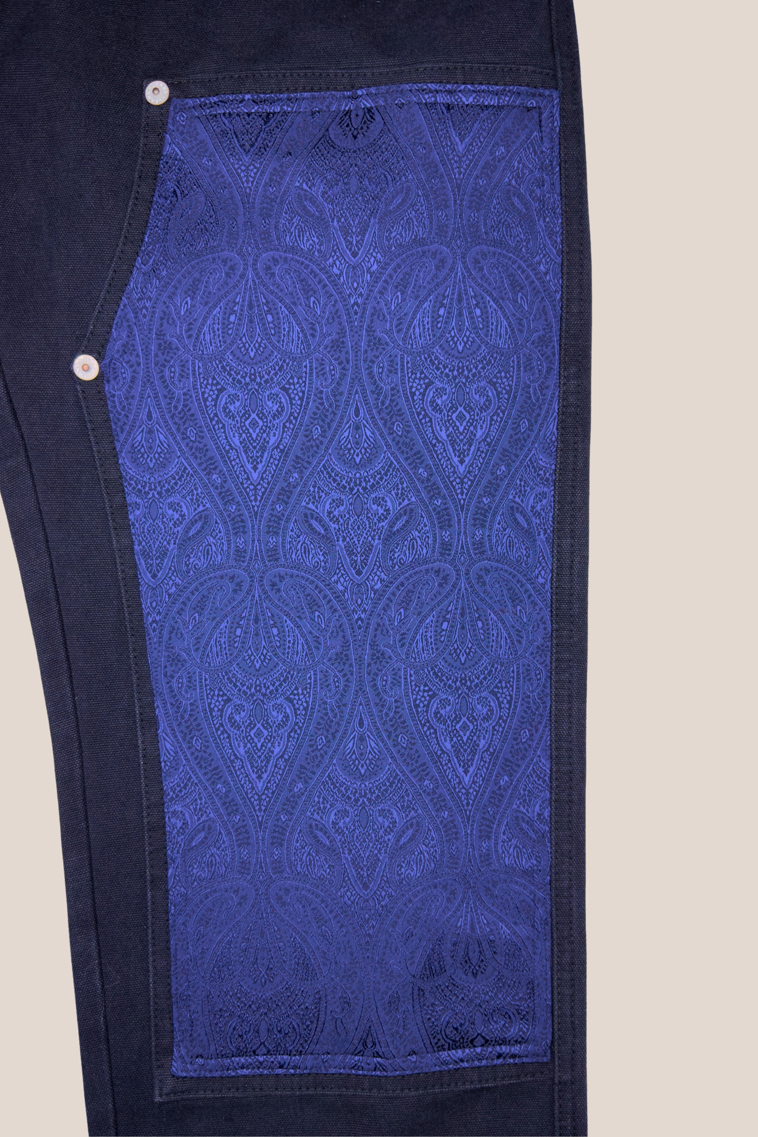 Pantalon cargo marine patch - details tissu