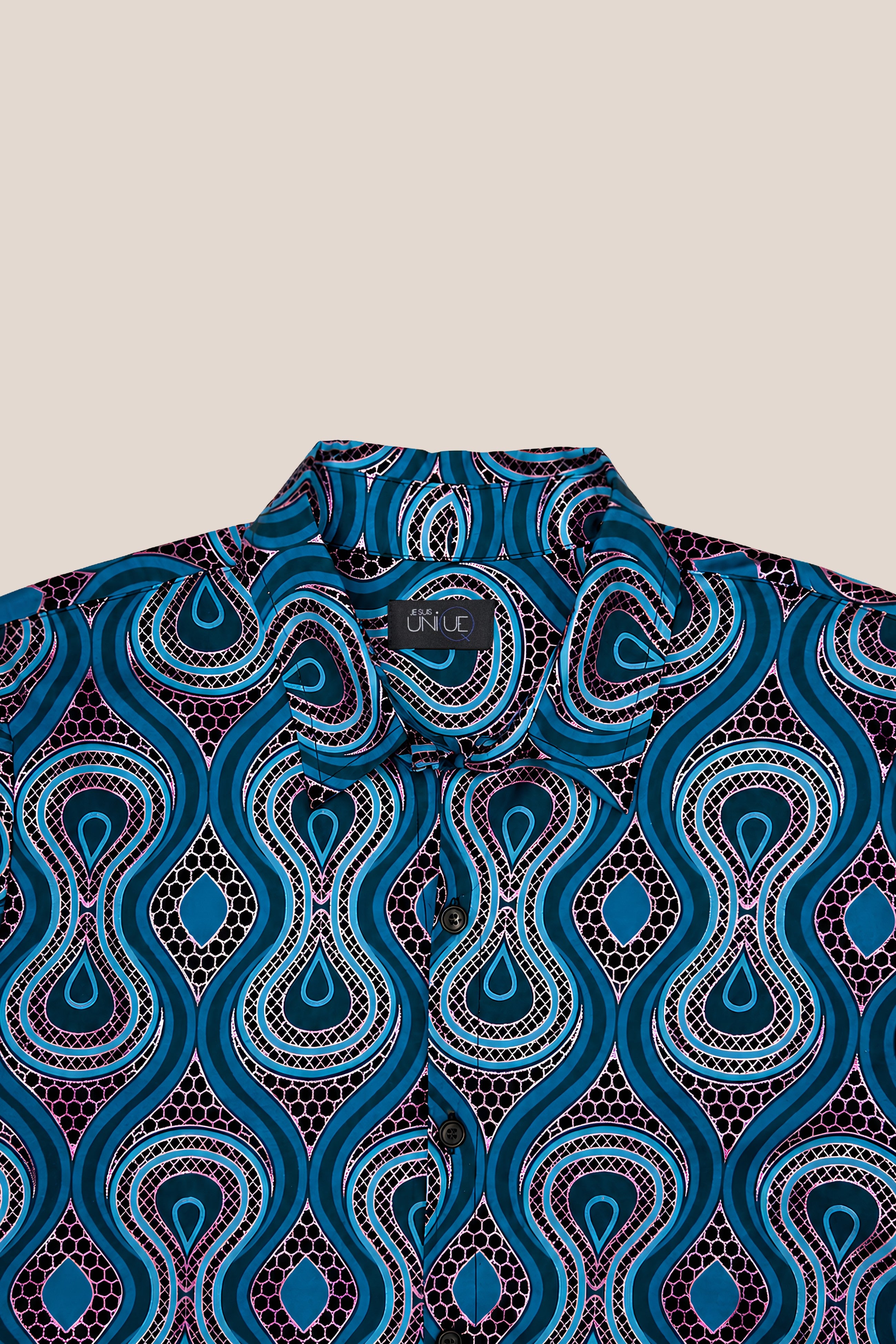 Chemise droite manche courte imprimé