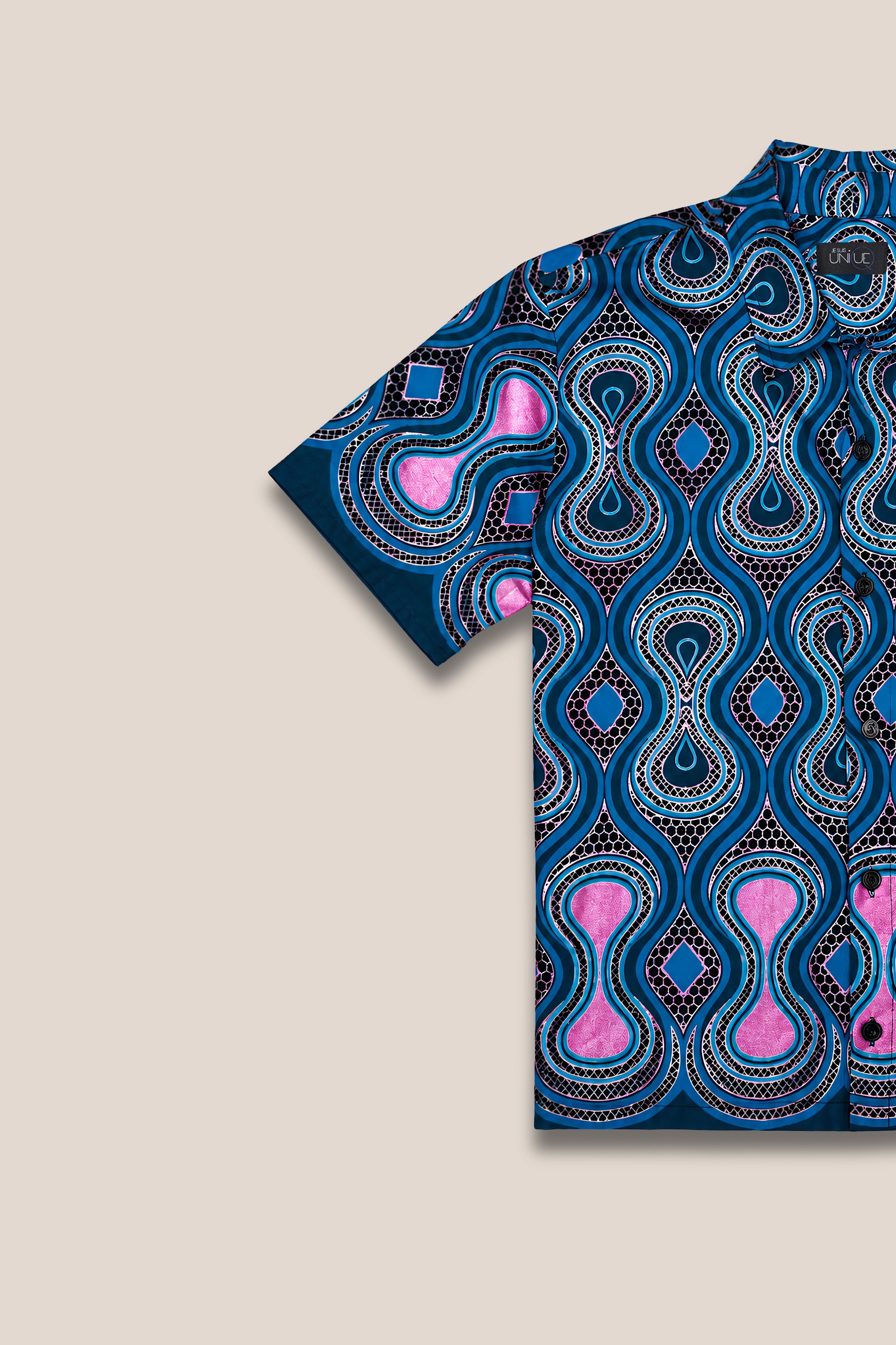 Chemise droite manche courte imprimé