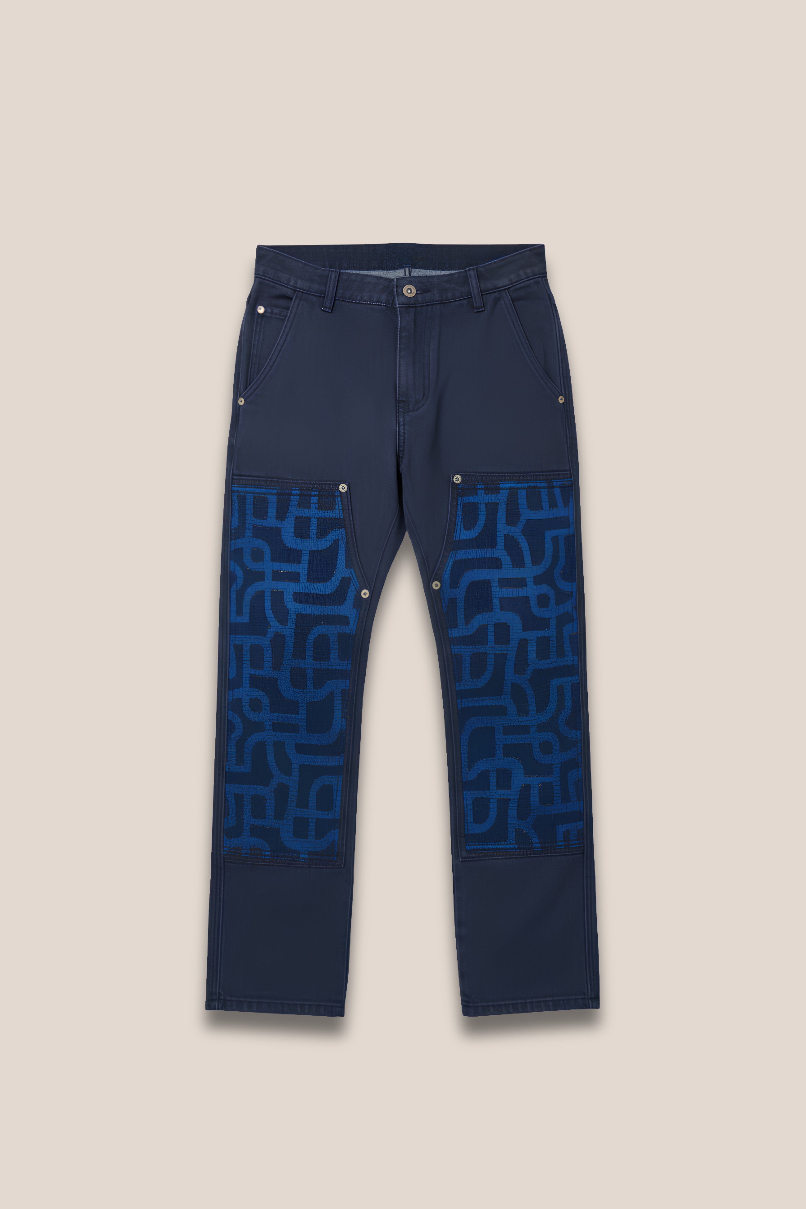 Pantalon cargo azure denim - face