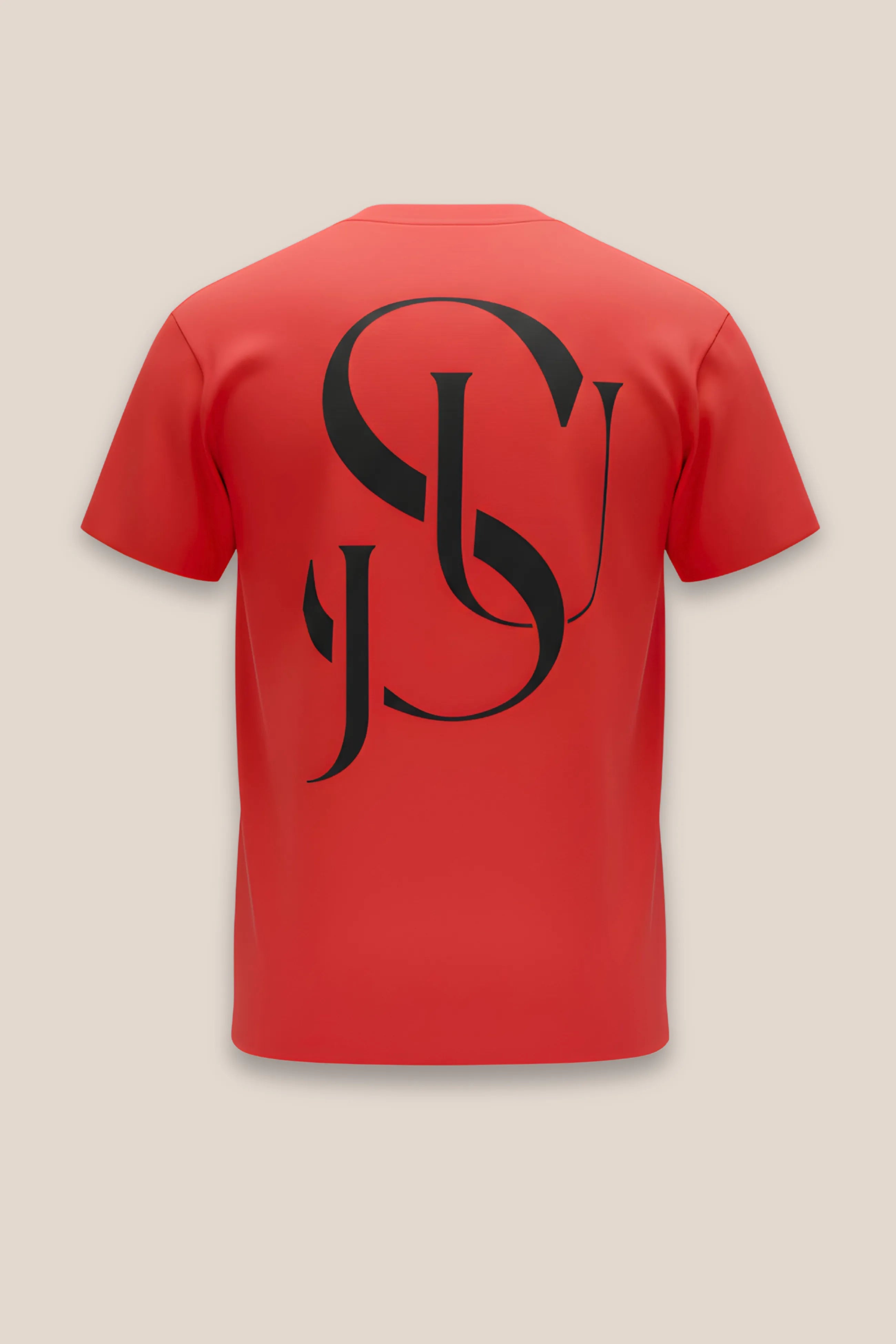 T-shirt Iconic JSU Rouge Ajusté — Logo Noir
