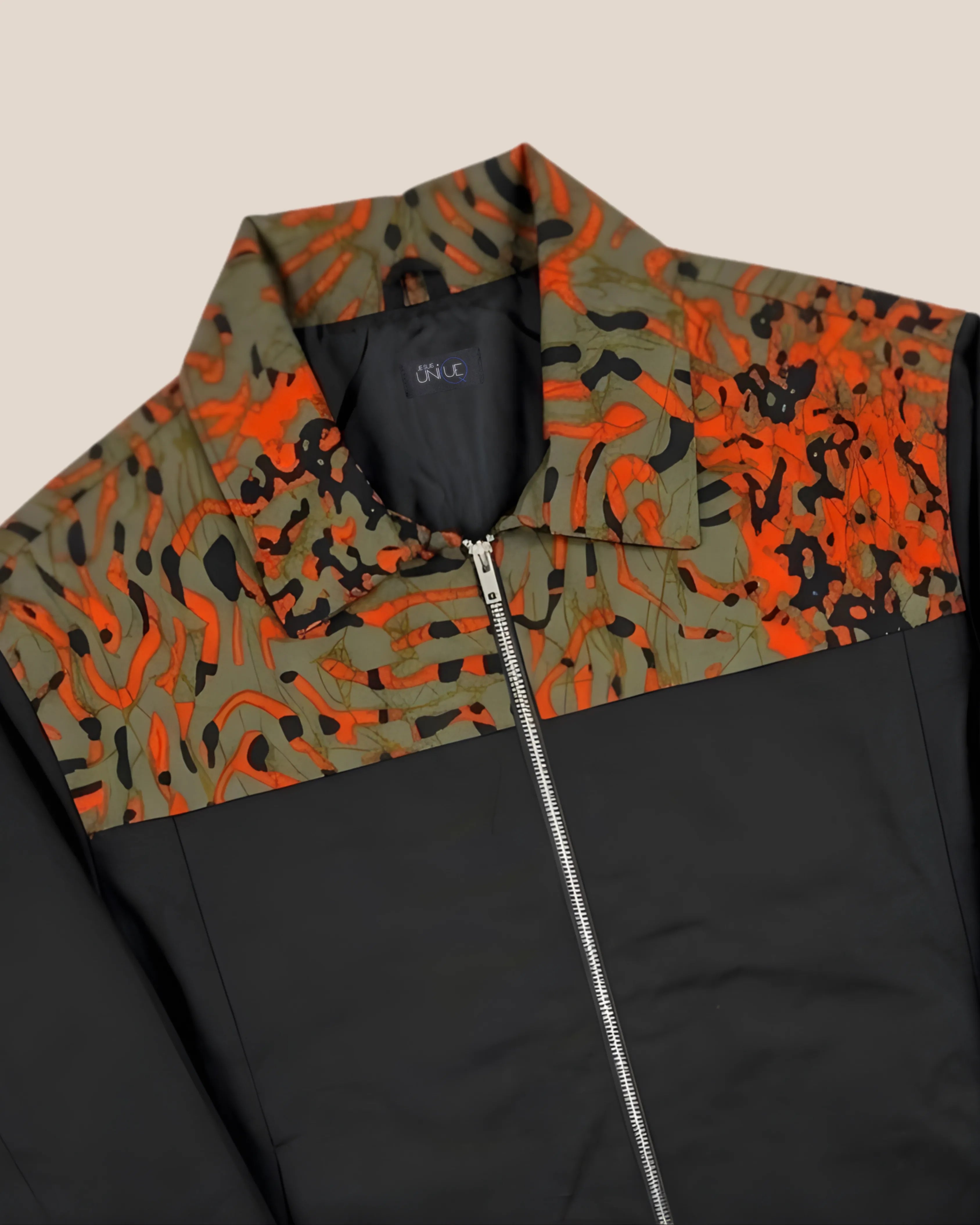 Blouson Black Orange Camo