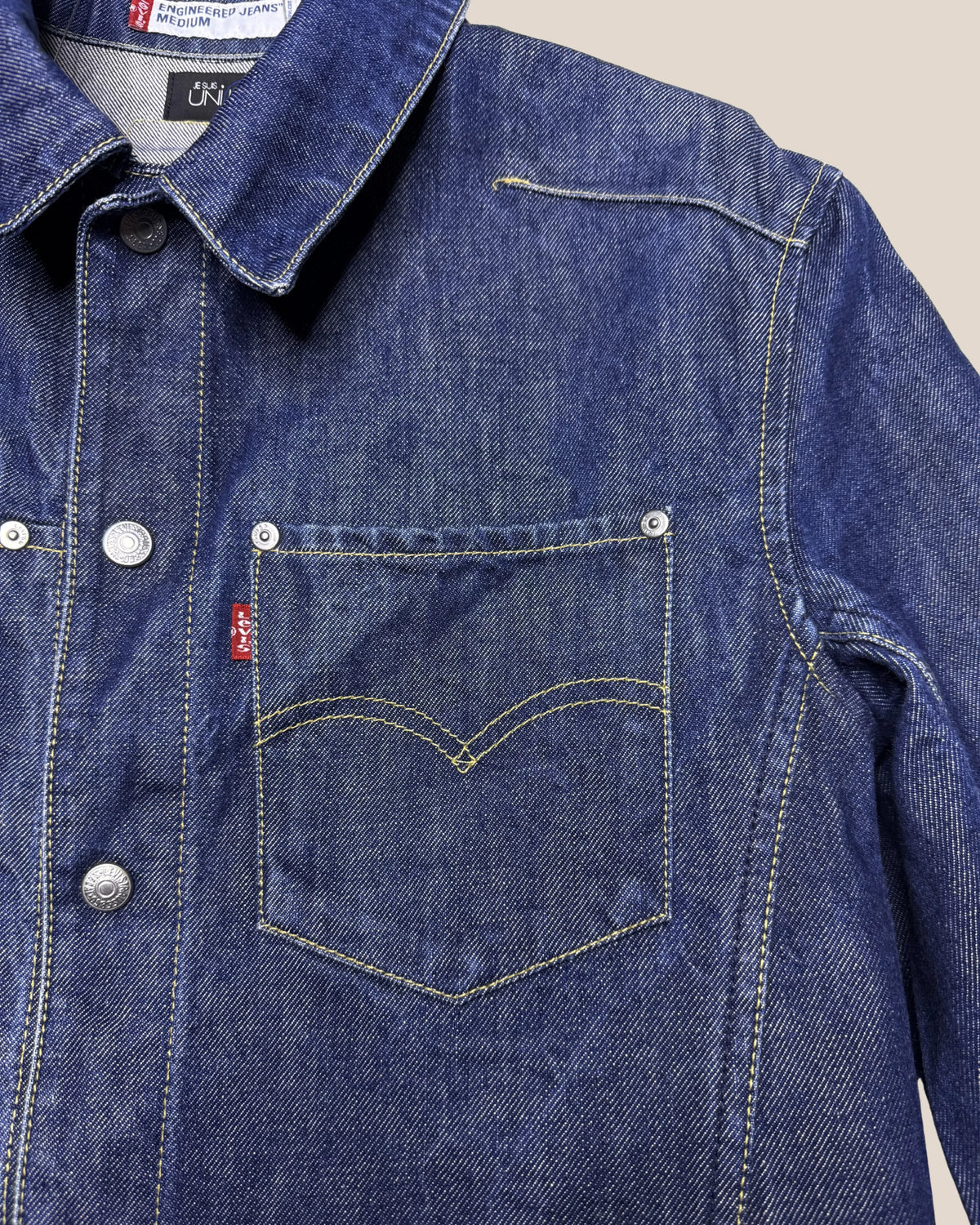 Blouson denim multi écussons
