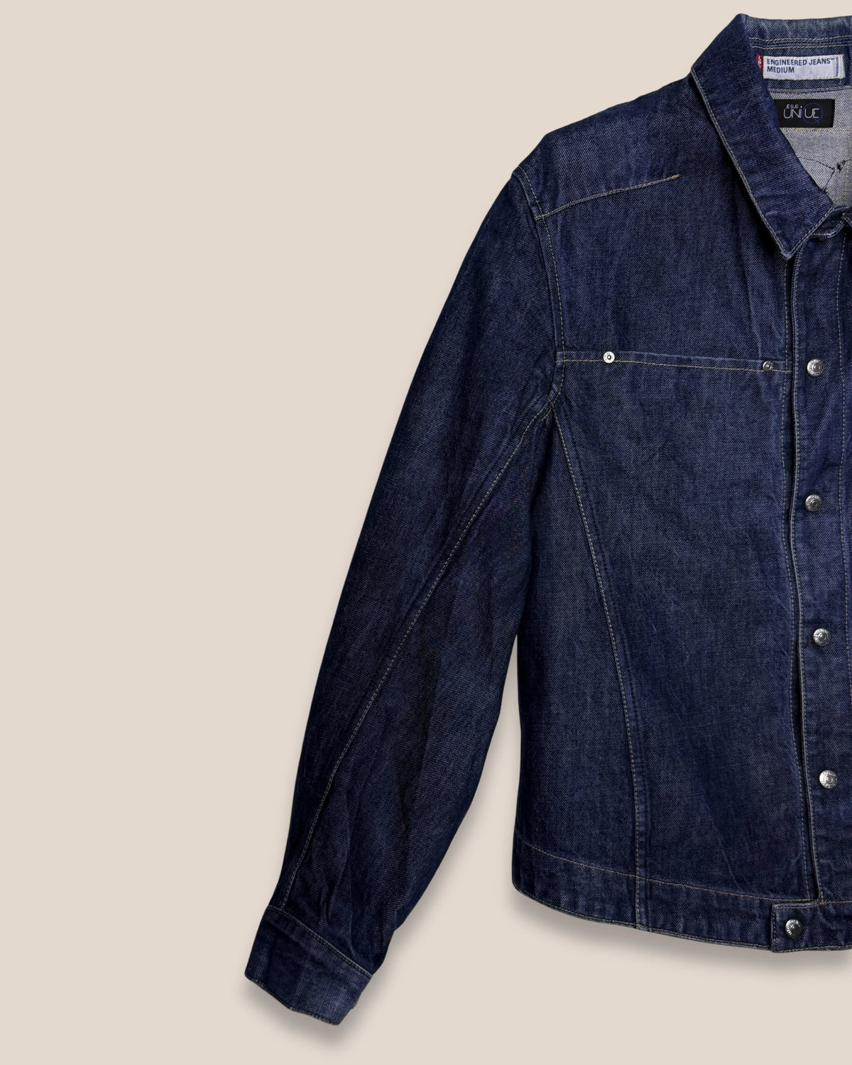 Blouson denim multi écussons