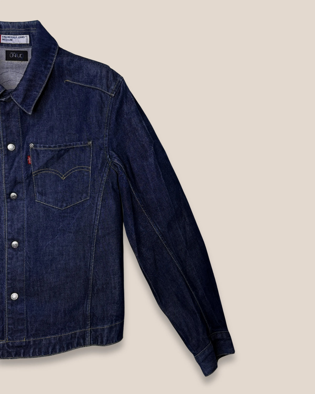 Blouson denim multi écussons