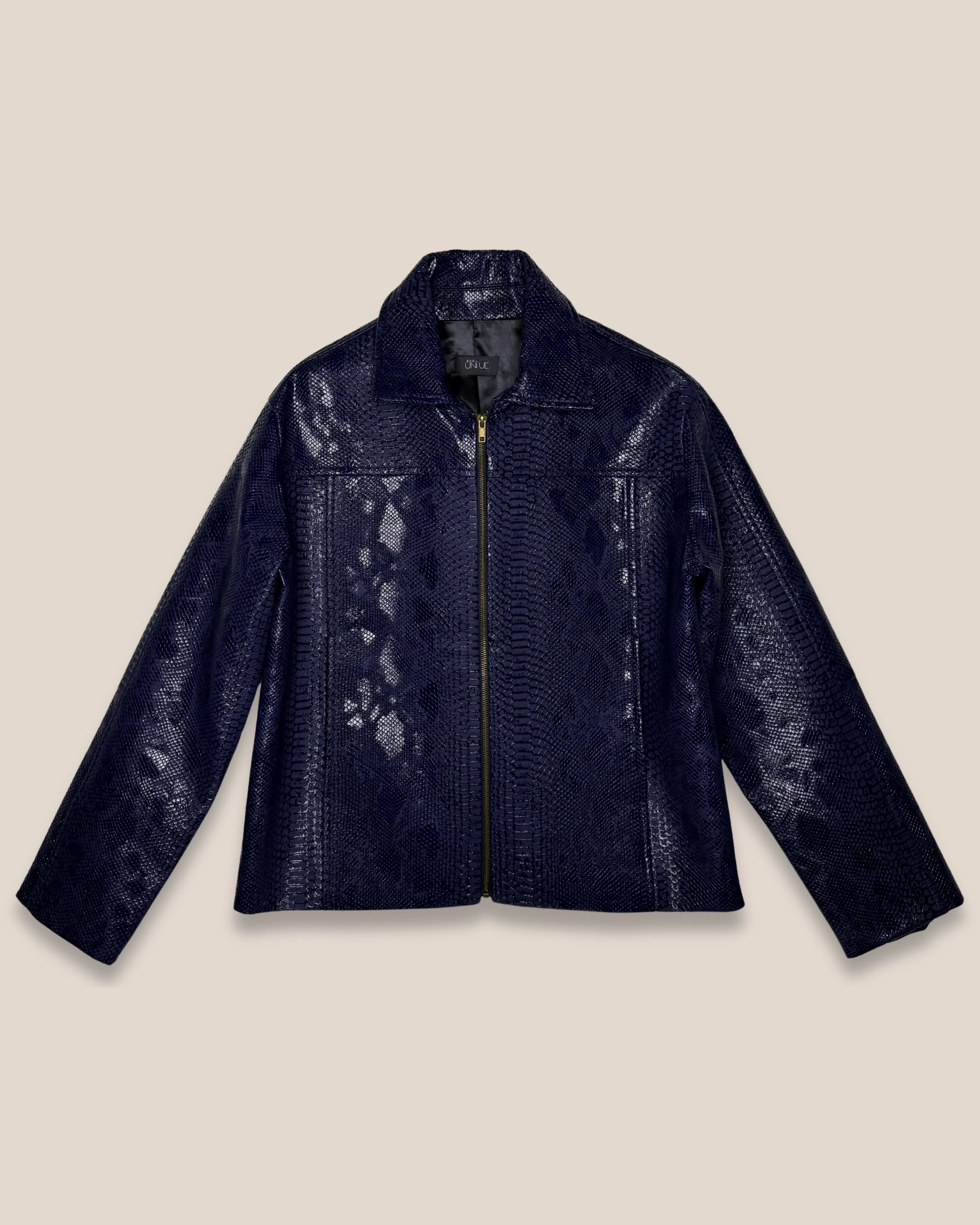 Blouson effet python "Navy Serpent Jacket"