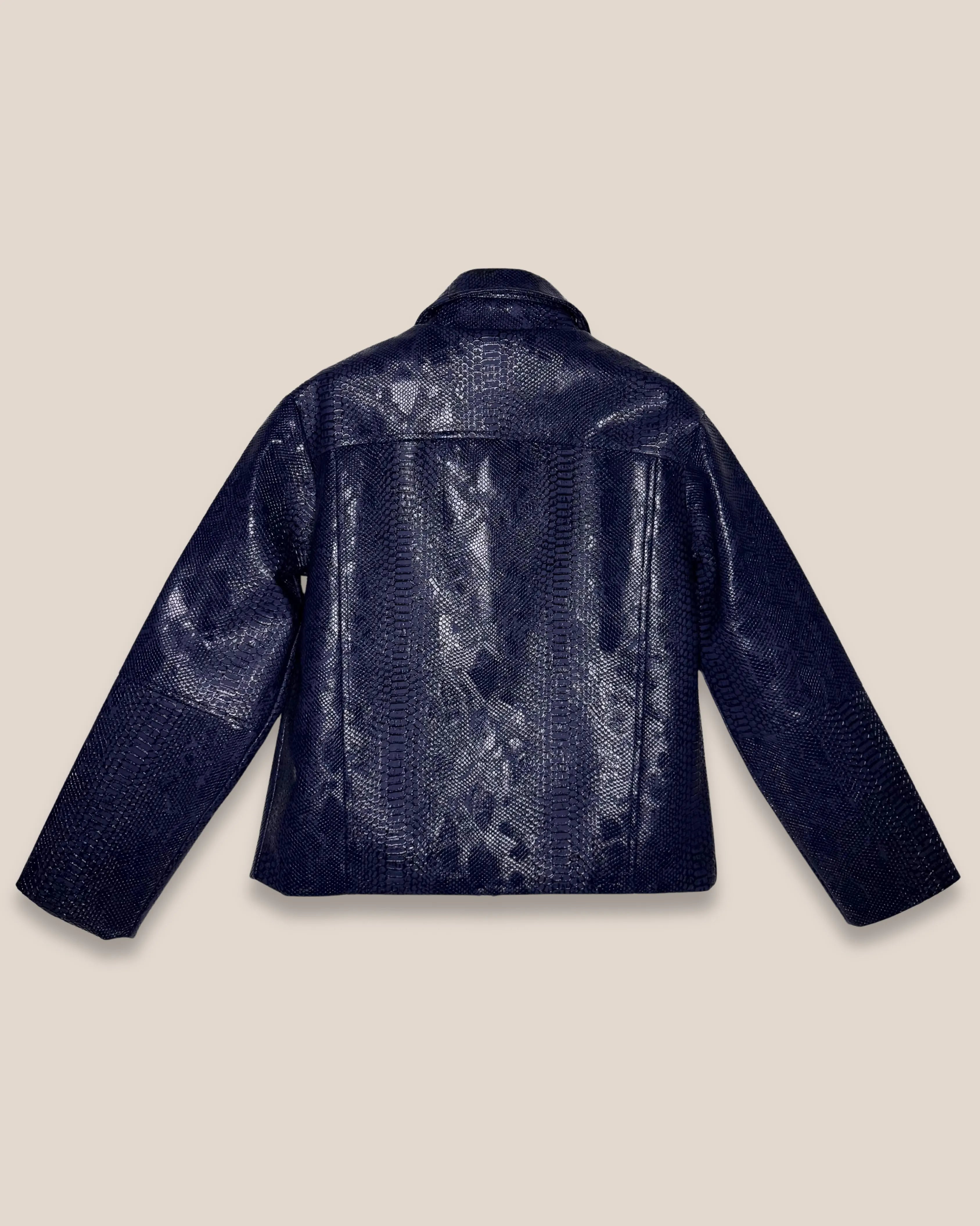 Blouson effet python "Navy Serpent Jacket"