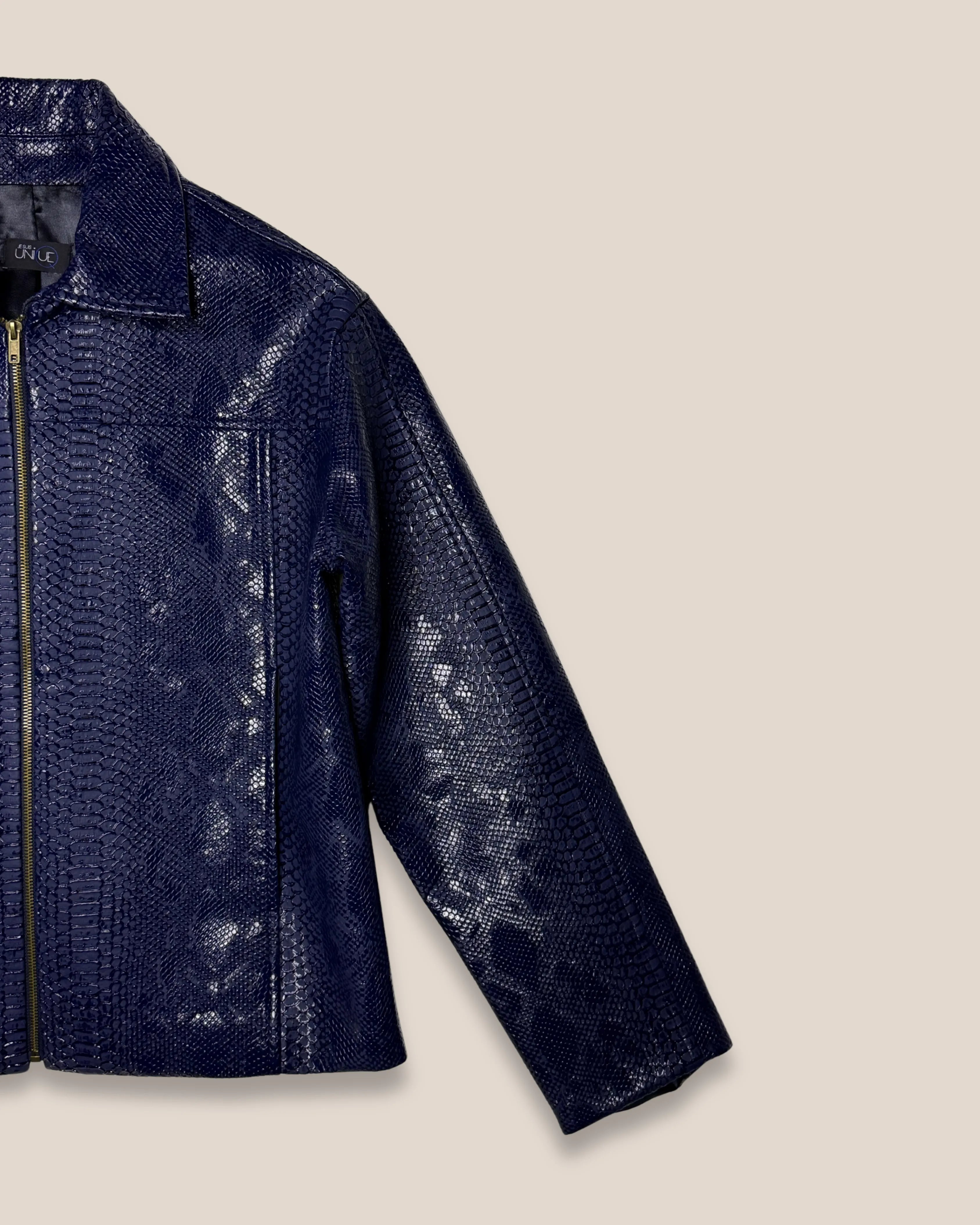 Blouson effet python "Navy Serpent Jacket"