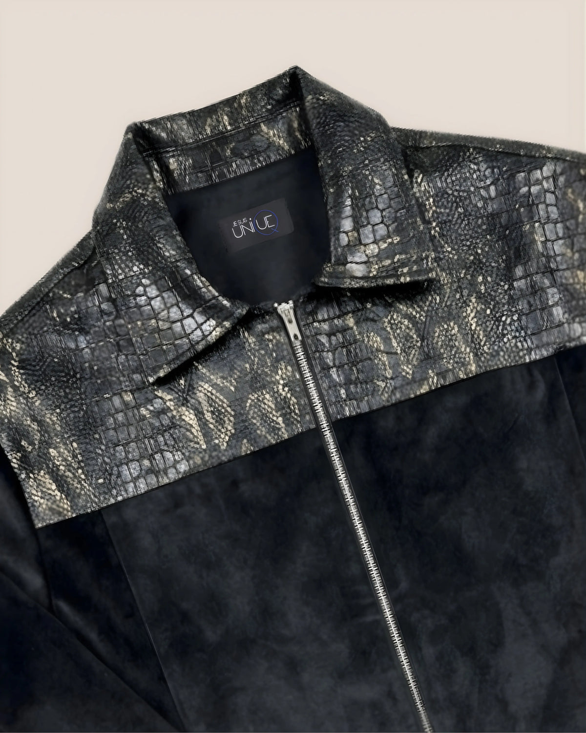 Blouson "Black Gold Croc Jacket"