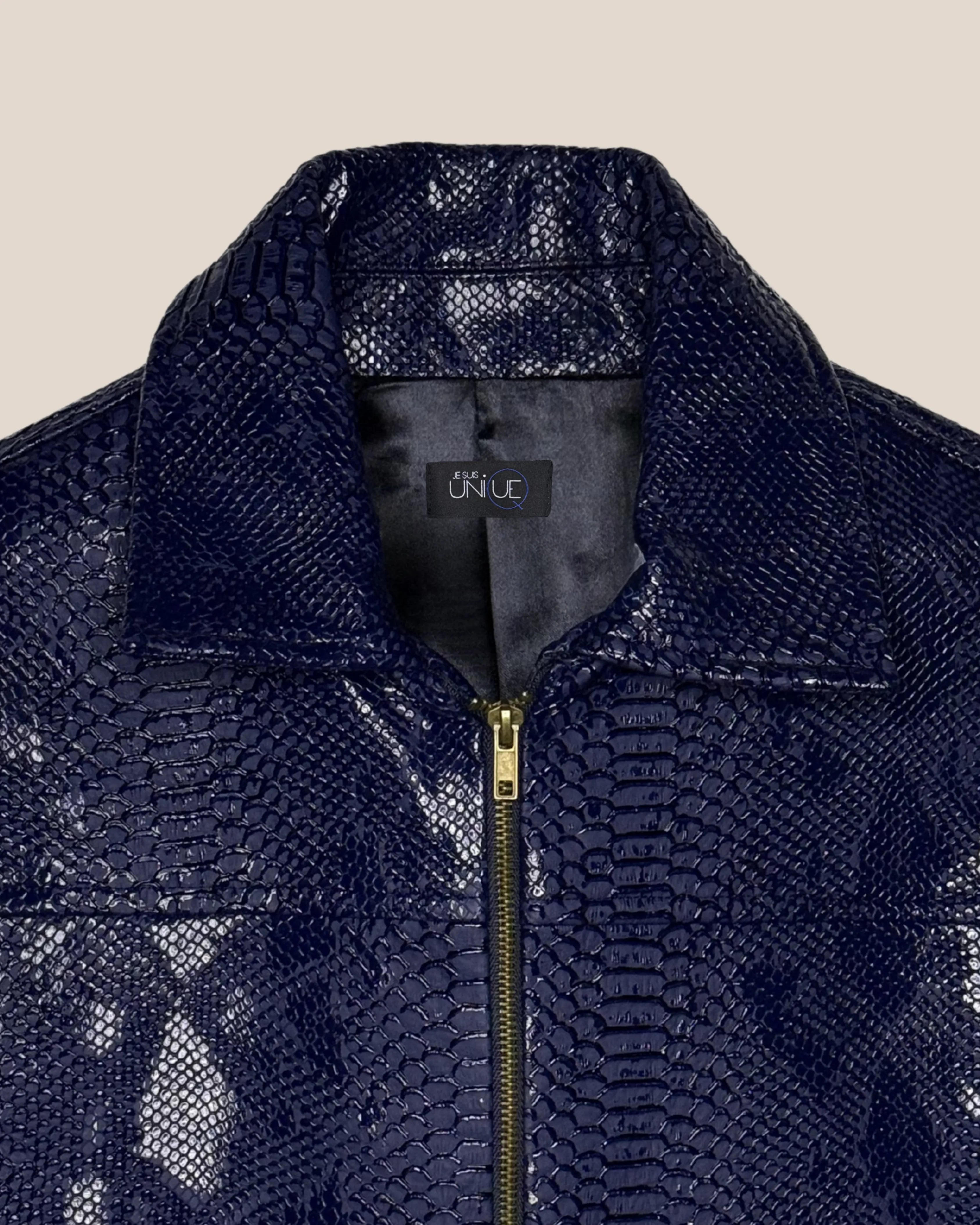 Blouson effet python "Navy Serpent Jacket"