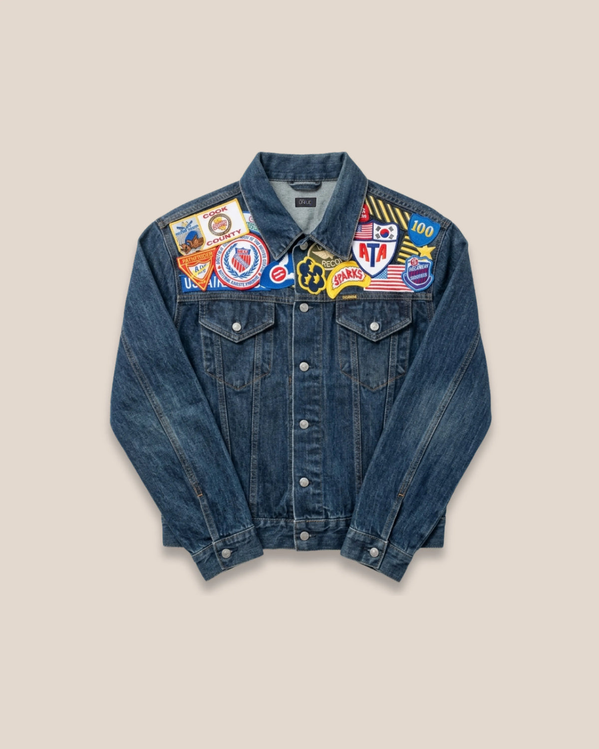 Veste en denim multi-patches "The Collector"